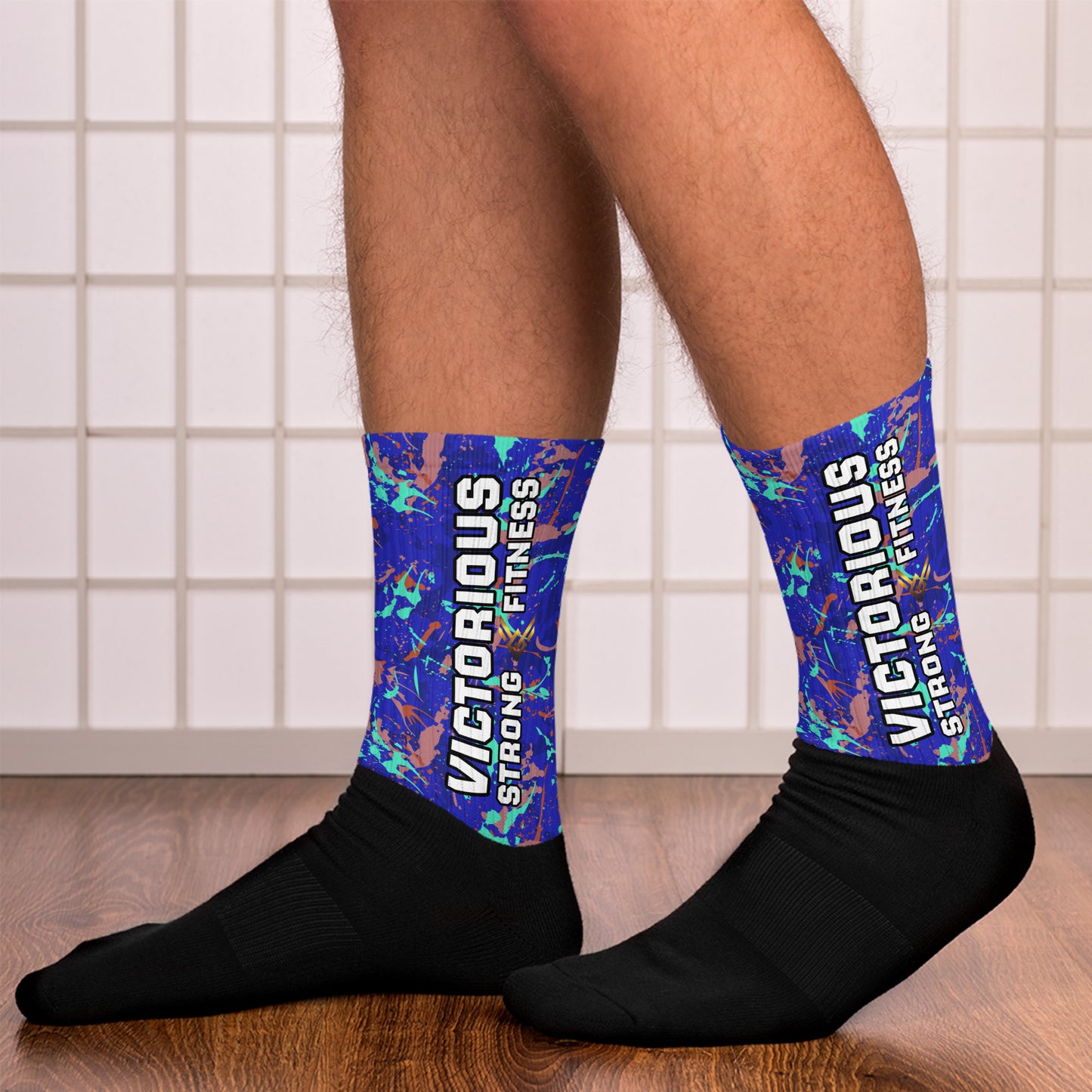 Victorious (Neon Cyan) Dynamic Athletic Socks