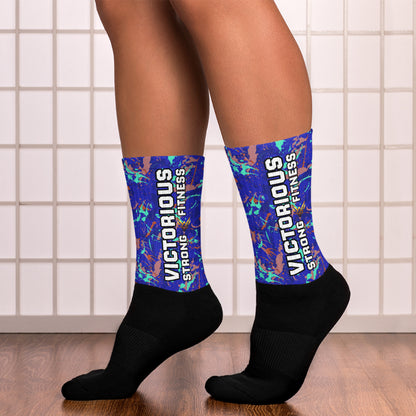 Victorious (Neon Cyan) Dynamic Athletic Socks