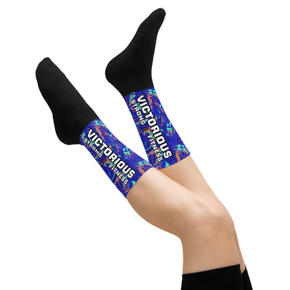 Victorious (Neon Cyan) Dynamic Athletic Socks