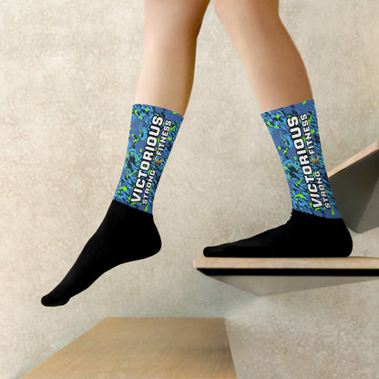 Victorious (Neon Aqua Marine) Dynamic Athletic Socks