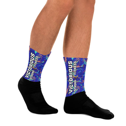 Victorious (Neon Cyan) Dynamic Athletic Socks