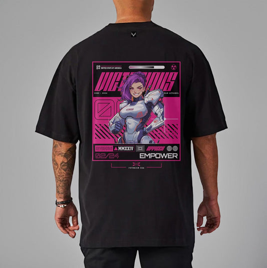 Black / M Victorious "EVO XXIIV" Gym T-shirt (Oversize)