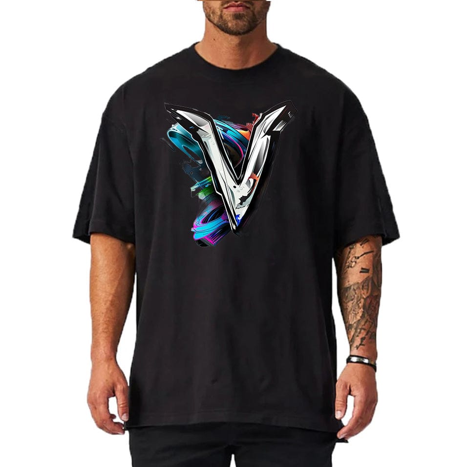Black / M Victorious Grit & Graff (Oversize Gym T-shirt)