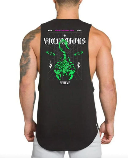 BLACK / M Victorious Sting Power (Low Neck) Tank Top