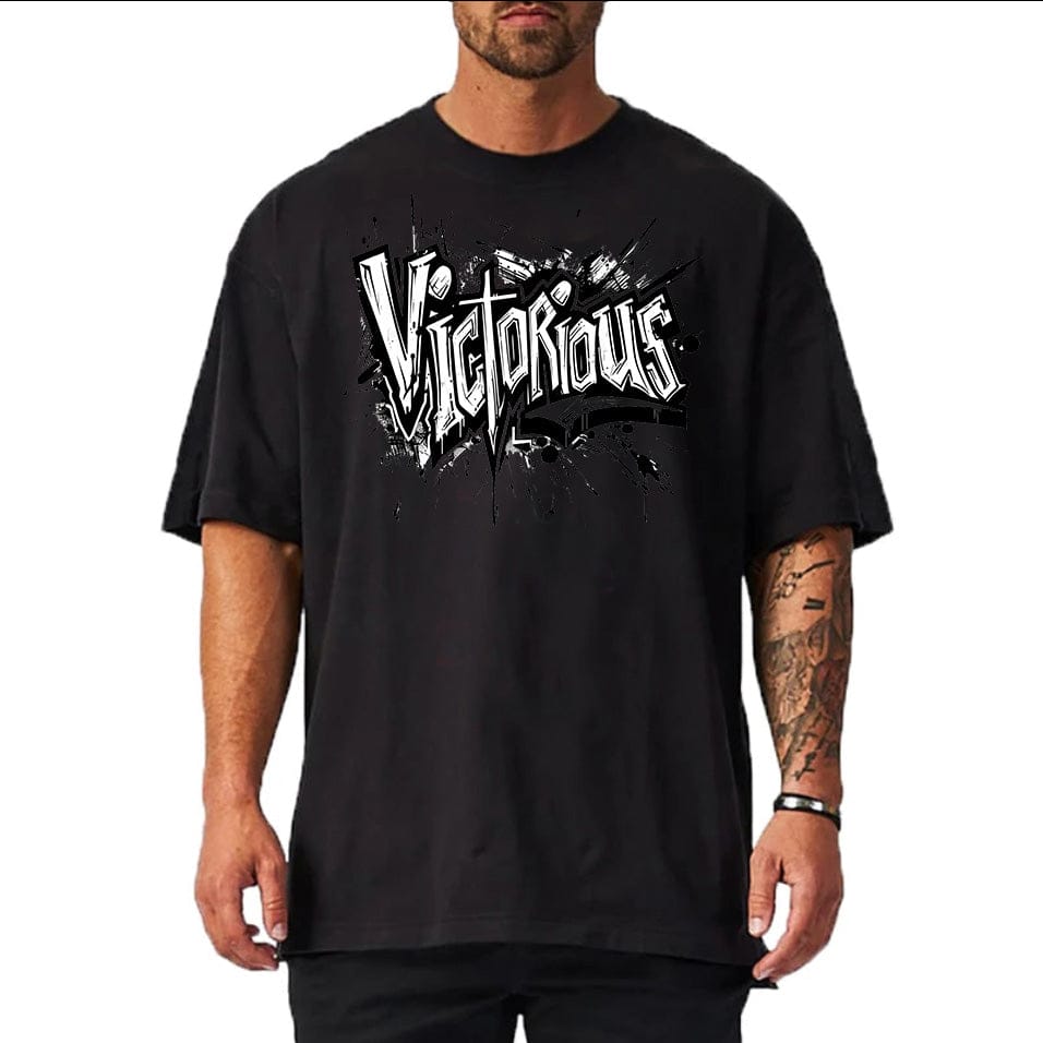 Black / M Victorious VictoryVibes Oversize Gym T-shirt
