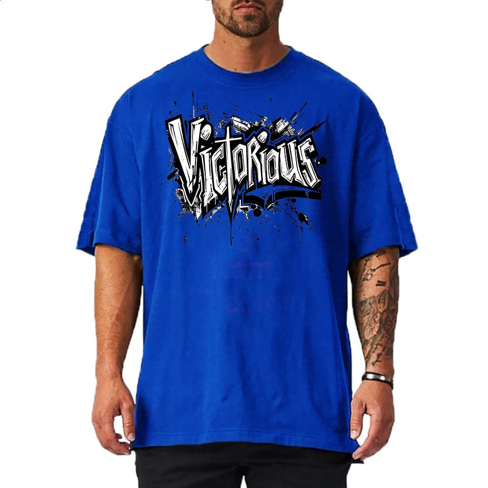 Blue / M Victorious VictoryVibes Oversize Gym T-shirt