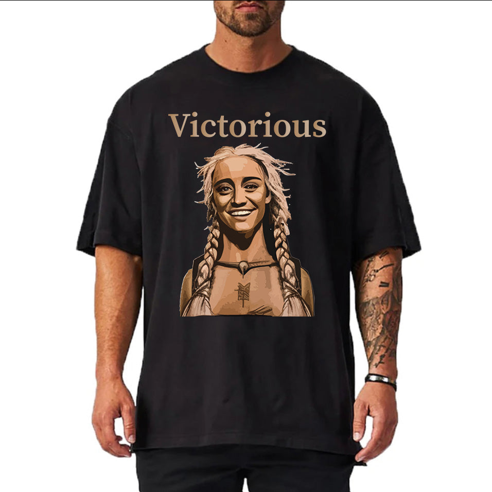 Victorious Valkyrie's Joy (Oversize Gym T-shirt)