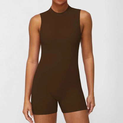 Coffee color / S Victorious Echelon One V Back Bodysuit