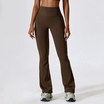 Coffee / S Victorious Eclipse Flare Workout Leggings