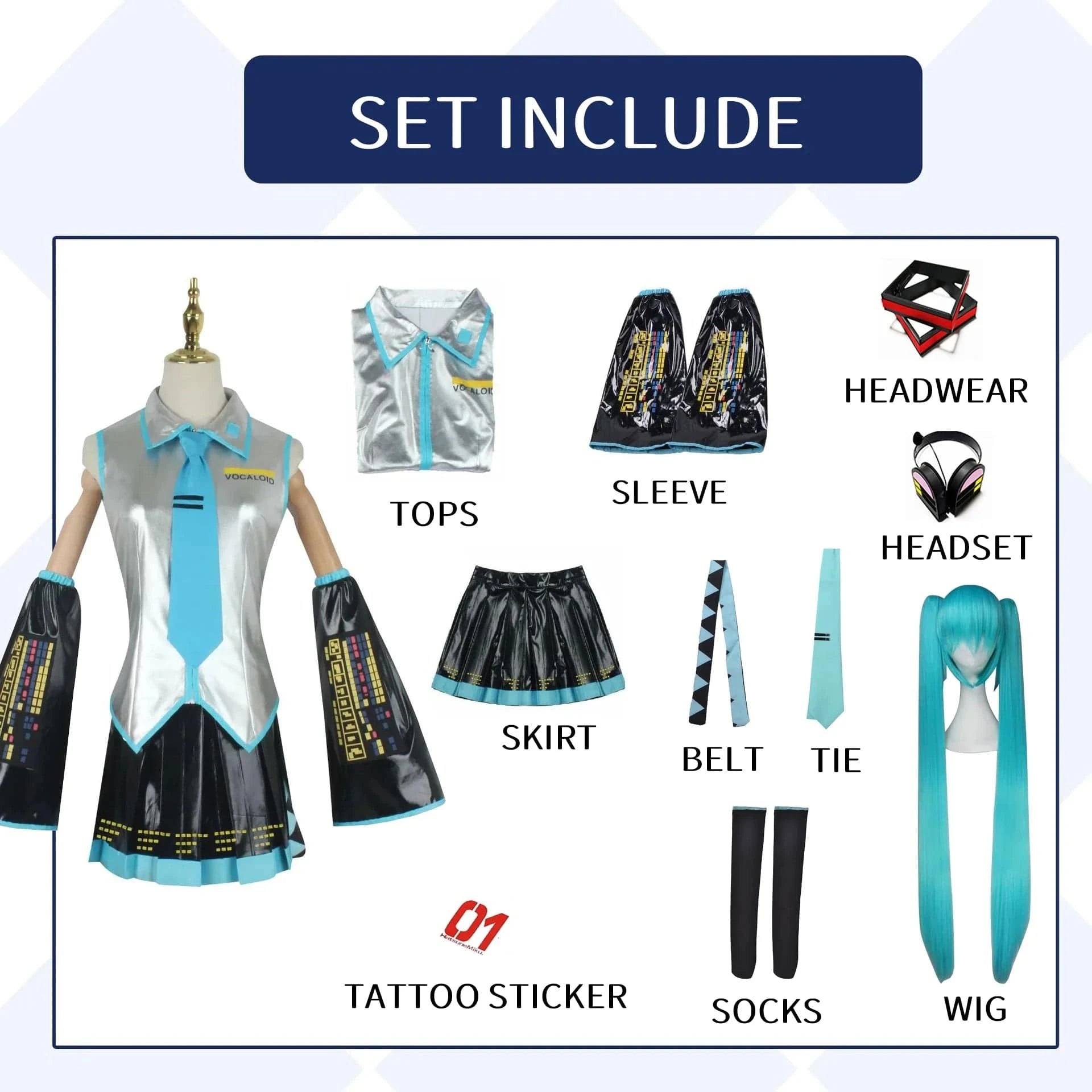 Costume wig A / XXS Miku Couture & Harmony Cosplay