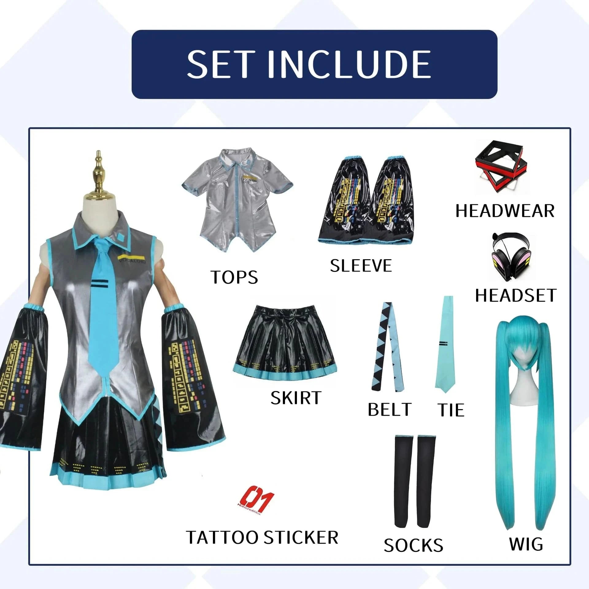 Costume wig B / XXS Miku Couture & Harmony Cosplay