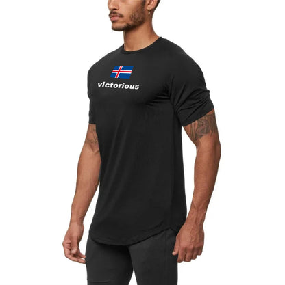 Victorious Haltu áfram Men's (Icelandic Gym T-shirt)