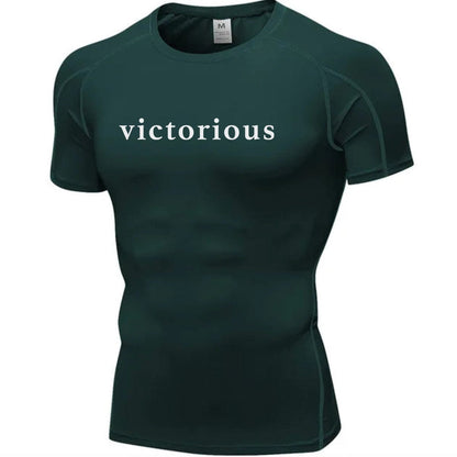 Dark green / S Victorious Muscle Pump Forge Compression Shirt (Unisex)