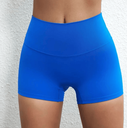Electric Blue / S-2 Women's 3" Gym Shorts / Yoga shorts (Ellie Seattle)