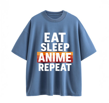 Eat Sleep Anime Repeat 1 Oversize T-Shirt