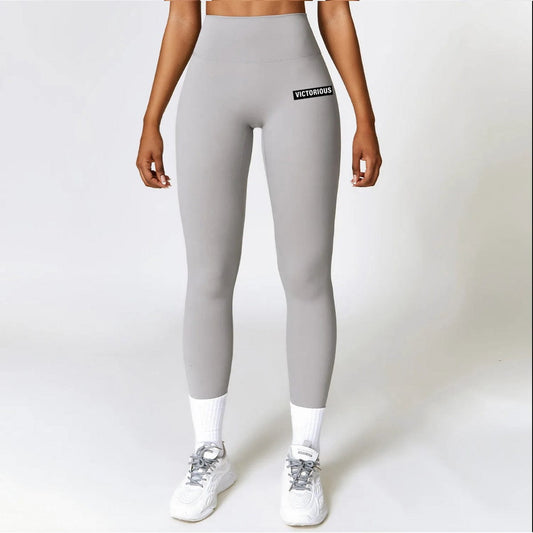 Gray / S Women Seamless Gym Leggings/ High Intensity Training Leggings/ Flattering (MoonFit)