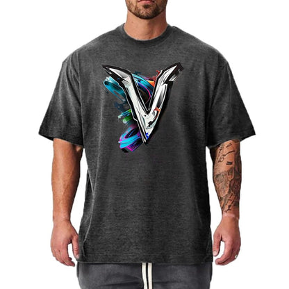 Grey / M Victorious Grit & Graff (Oversize Gym T-shirt)