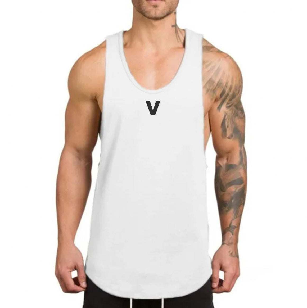 Victorious aldrei gefast upp (Low Neck) (Icelandic Gym T-shirt)