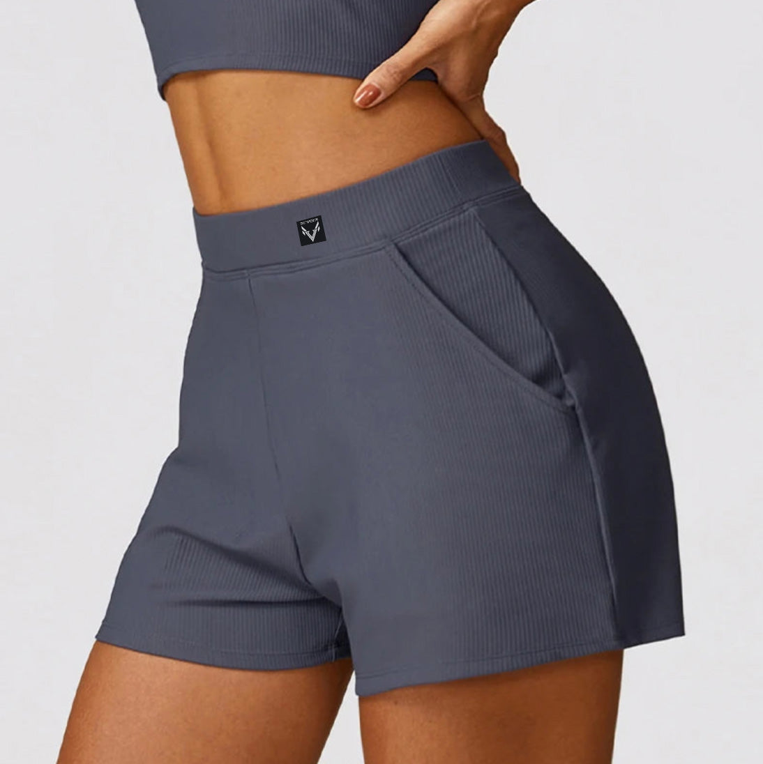 Ellie’s Journey Ribbing Sports Shorts/ with Pockets