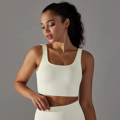 Ivory / M Victorious Phantom Stretch Sports Bra
