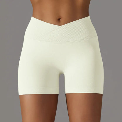 Ivory / S Victorious Nomad Crossover Waist Shorts XXIIV