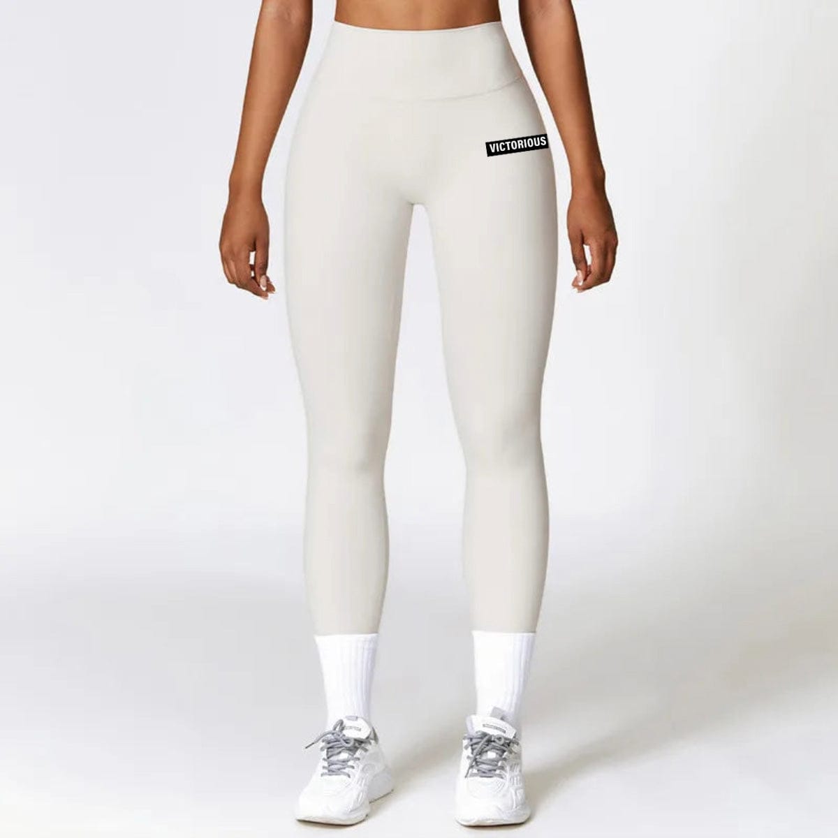 Light Gray / S Women Seamless Gym Leggings/ High Intensity Training Leggings/ Flattering (MoonFit)