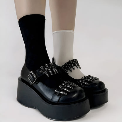 Bullet Studded Punk Platform Lolita Shoes