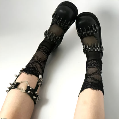 Bullet Studded Punk Platform Lolita Shoes