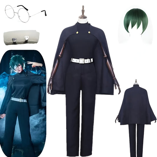 Maki Zenin Jujutsu Kaisen Cosplay Blue/ Short Hair