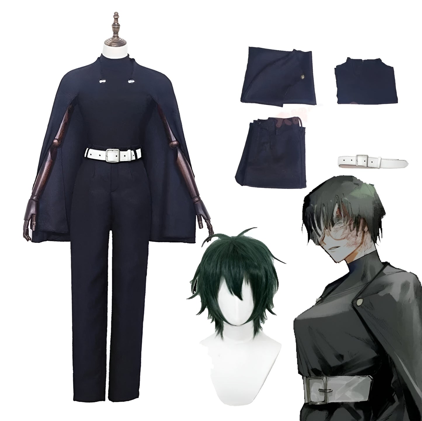 Maki Zenin Black and Blue Cosplay / Jujutsu Kaisen Cosplay