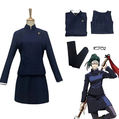 Maki Zenin Black and Blue Cosplay / Jujutsu Kaisen Cosplay