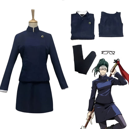 Maki Zenin Black and Blue Cosplay / Jujutsu Kaisen Cosplay