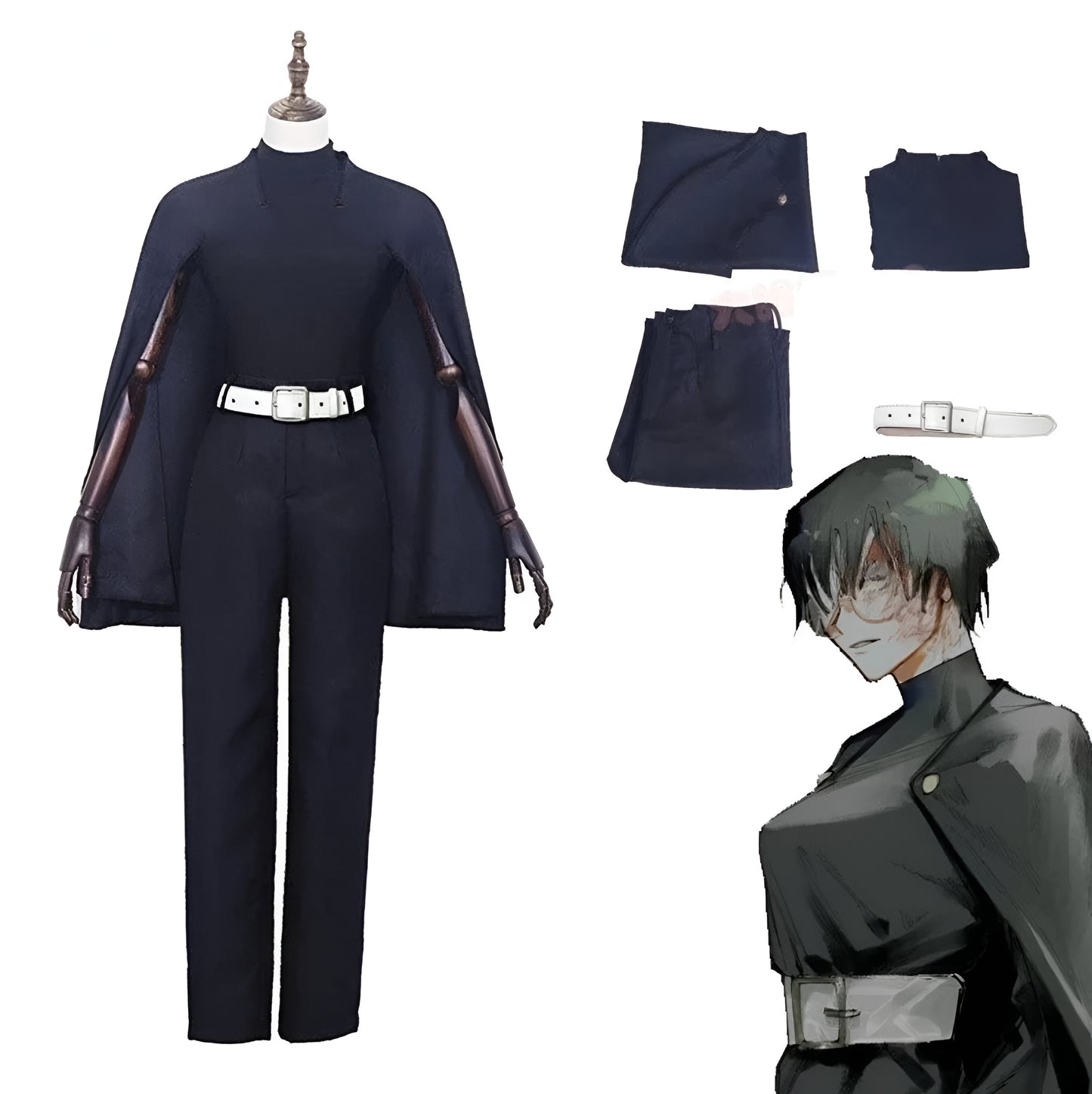 Maki Zenin Black and Blue Cosplay / Jujutsu Kaisen Cosplay