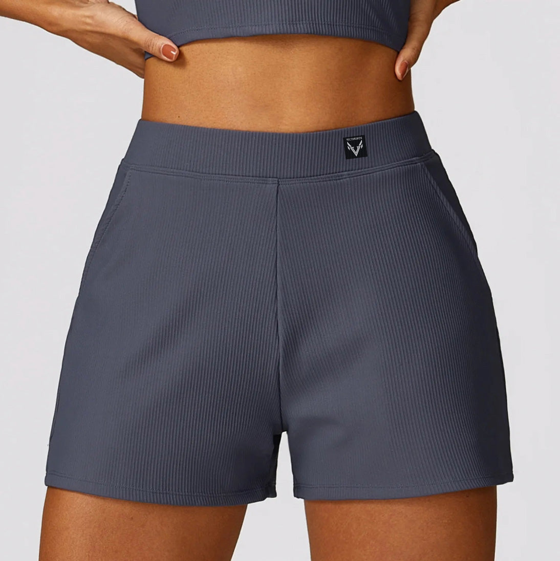 Ellie’s Journey Ribbing Sports Shorts/ with Pockets