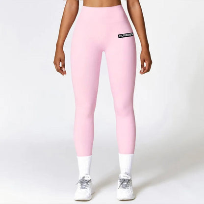 Pink / S Women Seamless Gym Leggings/ High Intensity Training Leggings/ Flattering (MoonFit)