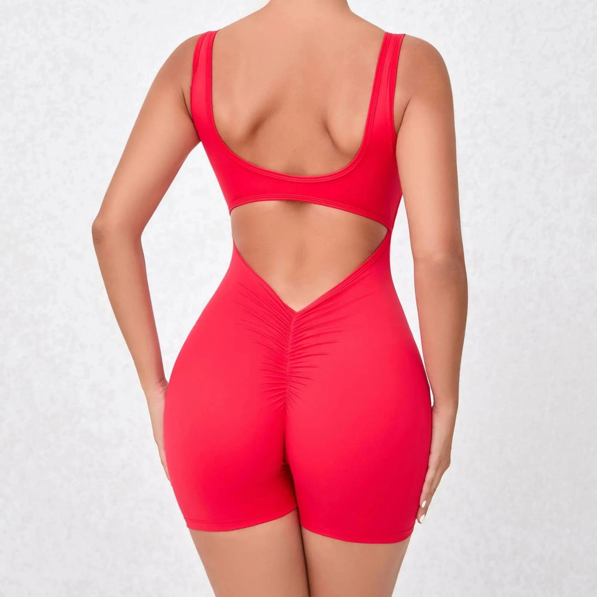 Red / L Victorious V Back One-Piece Suit