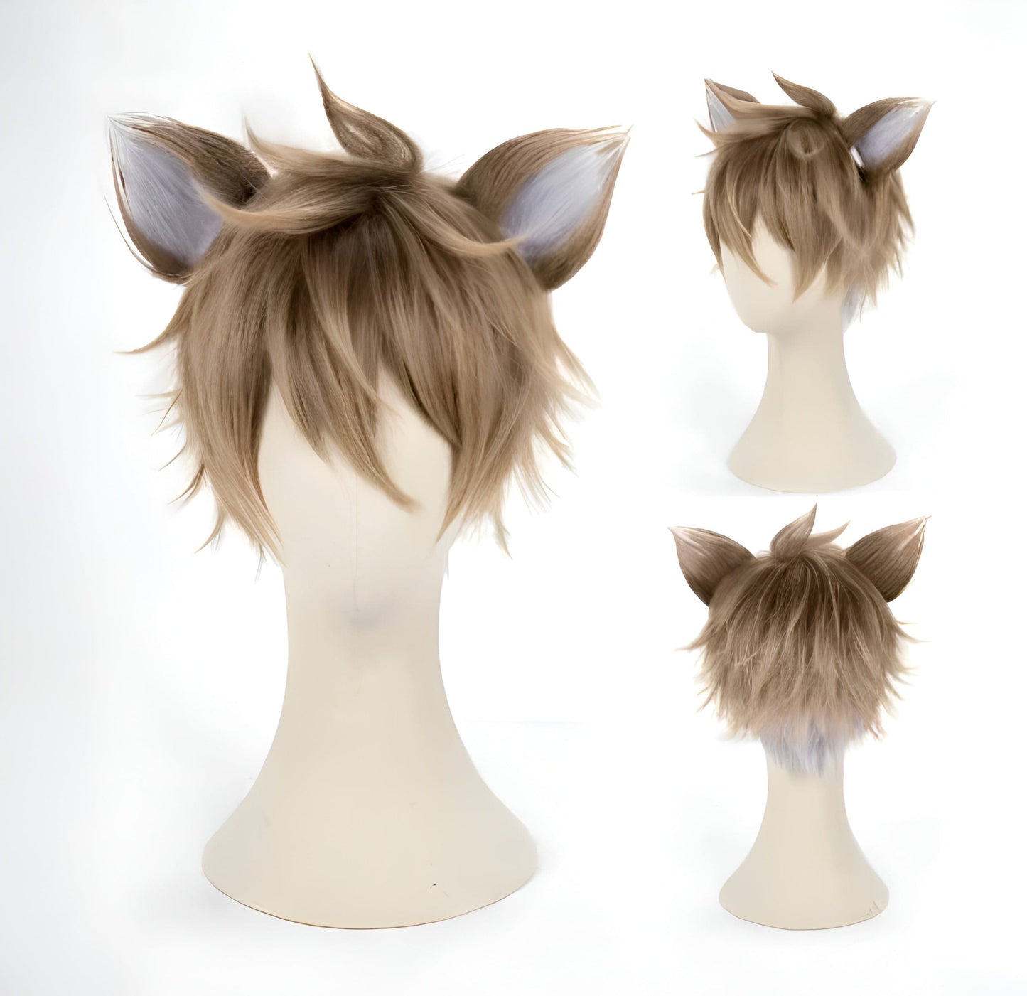 Ruggi with Ears / One Size Disney Twisted wonderland anime wigs/ Cosplay