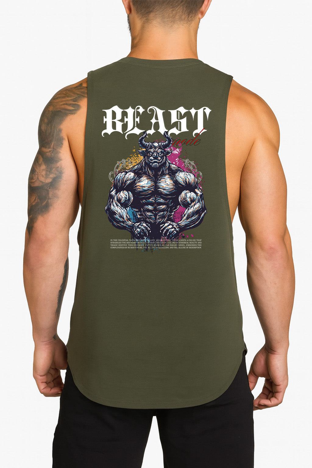 Victorious Beast Mode (Thalvion-6) High-Neck Gym Tank-Top