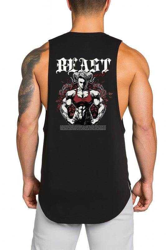 Victorious Beast Mode (Nivora-IX) High-Neck Gym Tank-Top