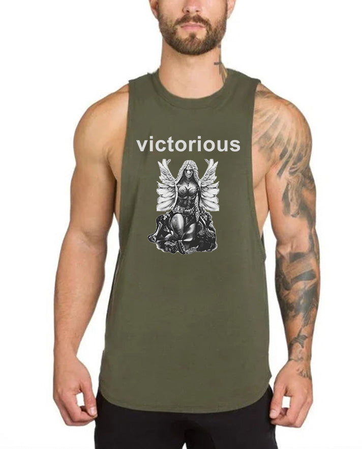 Victorious Valkyrie's Gothic Statue (Men Gym Tank-Top)