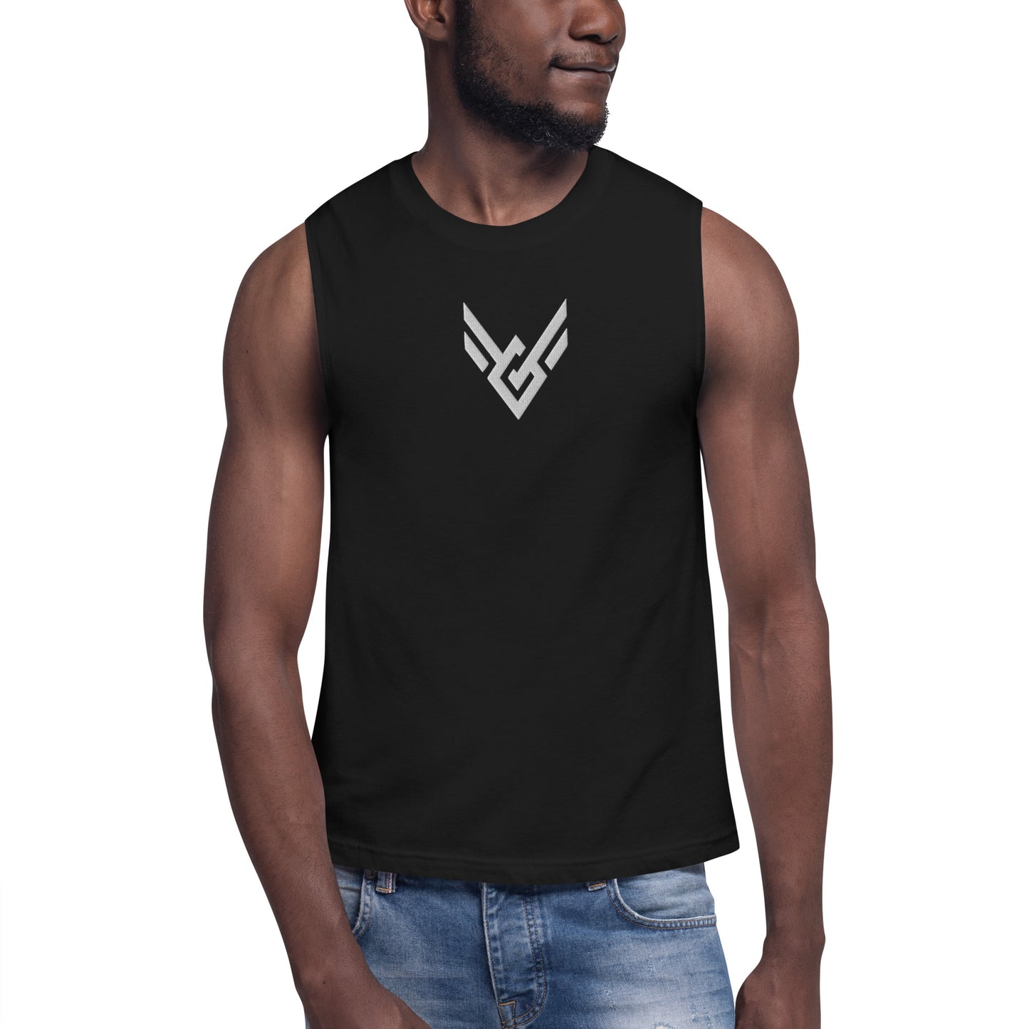 Victorious Classic Embroidered Tank Top (Black)