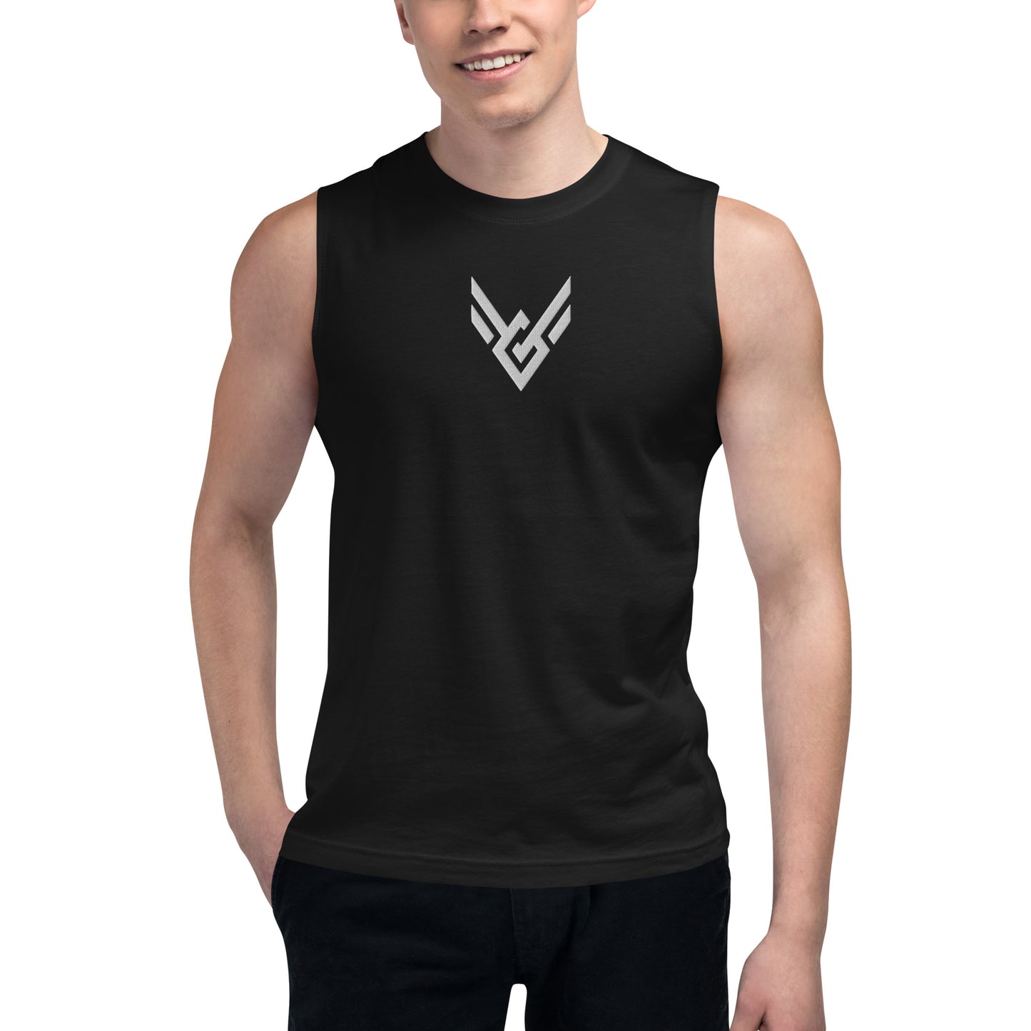 Victorious Classic Embroidered Tank Top (Black)