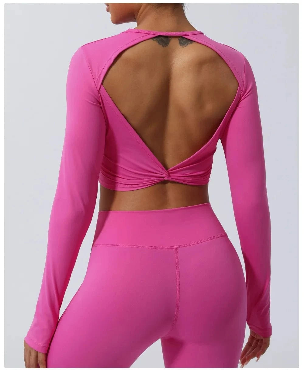 Victorious Artemis Running Top - Women's Back-Cross & Long Sleeve Gym Wear