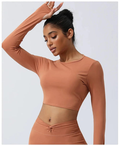 Victorious Artemis Running Top - Women's Back-Cross & Long Sleeve Gym Wear
