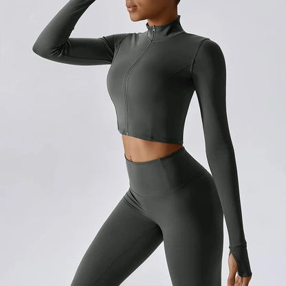 Victorious Aura Yoga Jacket - Women's Elasticity Running & Gym Zip-Up