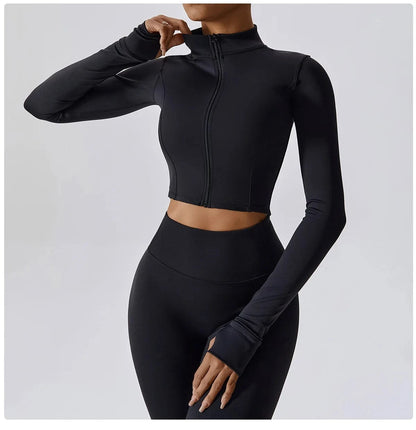 Victorious Aura Yoga Jacket - Women's Elasticity Running & Gym Zip-Up