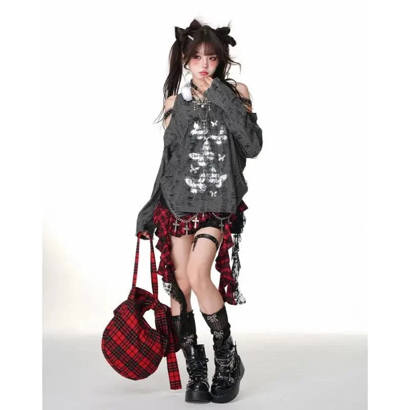 Victorious Retro Harajuku Gothic Leather Skirt
