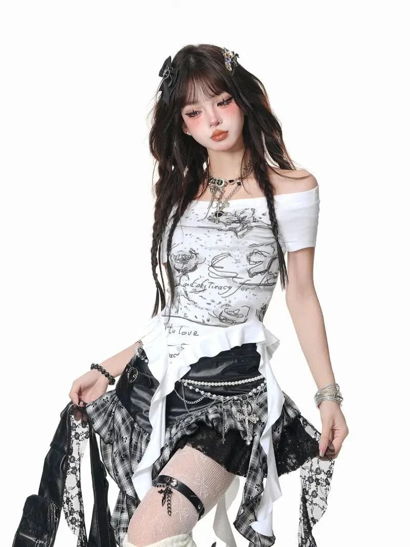 Victorious Retro Harajuku Gothic Leather Skirt