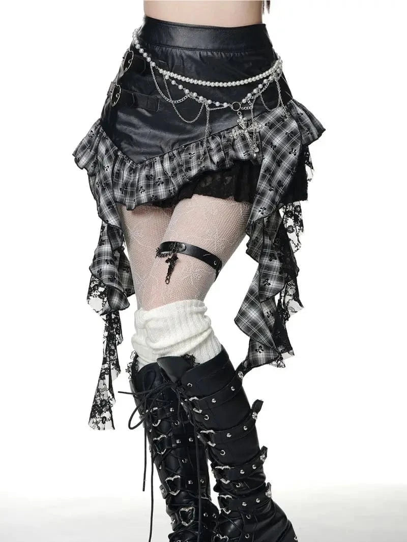 Victorious Retro Harajuku Gothic Leather Skirt