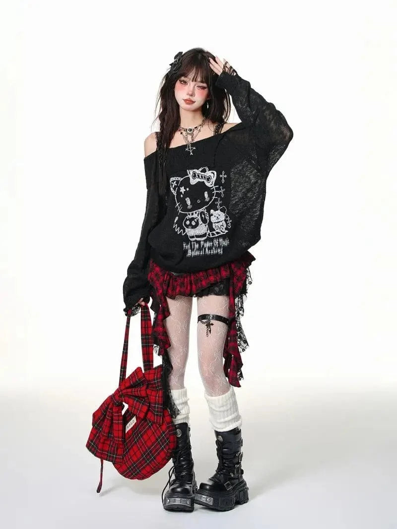 Victorious Retro Harajuku Gothic Leather Skirt